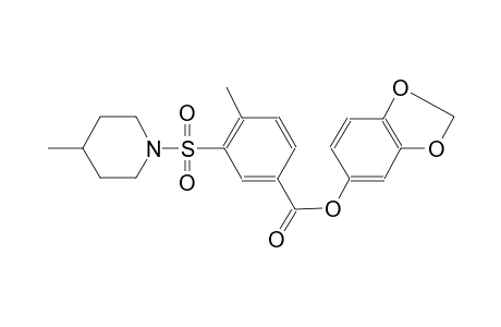benzoic acid, 4-methyl-3-[(4-methyl-1-piperidinyl)sulfonyl]-, 1,3-benzodioxol-5-yl ester