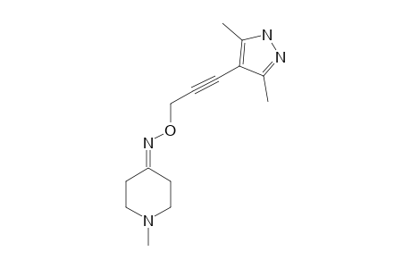 1-METHYL-4-PIPERIDONE-O-[[3,5-DIMETHYL-1H-PYRAZOL-4-YL]-2-PROPYN-1-YL]-OXIME