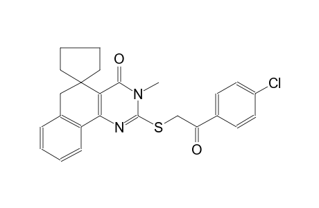 2-((2-(4-chlorophenyl)-2-oxoethyl)thio)-3-methyl-3H-spiro[benzo[h]quinazoline-5,1'-cyclopentan]-4(6H)-one