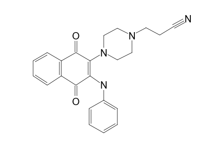 2-[4-(2-Cyanoethyl)piperazino]-3-phenylaminonaphthoquinone