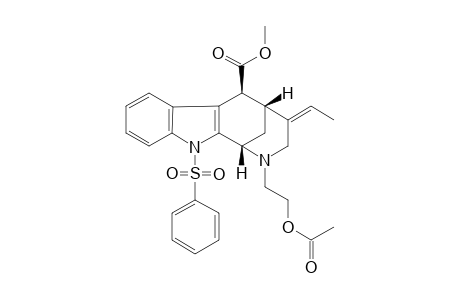 METHYL-2-(2-ACETOXYETHYL)-4(E)-ETHYLIDENE-11-(PHENYLSULFONYL)-1,2,3,4,5,6-HEXAHYDRO-1,5-METHANOAZOCINO-[3,4-B]-INDOLE-6-BETA-CARBOXYLATE