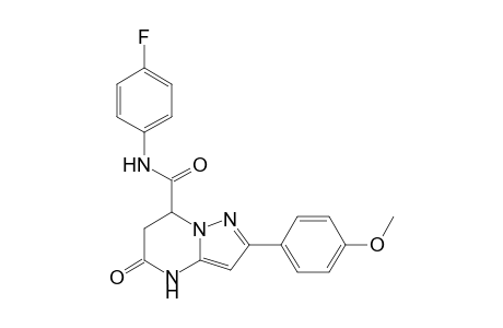 N-(4-Fluorophenyl)-2-(4-methoxyphenyl)-5-oxo-4,5,6,7-tetrahydropyrazolo[1,5-a]pyrimidine-7-carboxamide