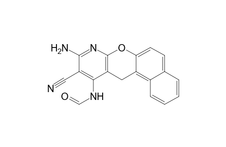 Formamide, N-(9-amino-10-cyano-12H-naphtho[1',2':5,6]pyrano[2,3-b]pyridin-11-yl)-