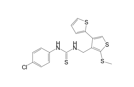 1-(p-chlorophenyl)-3-[2-(methylthio)-4-(2-thienyl)-3-thenyl]-2-thiourea