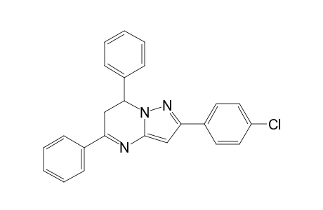 2-(4-CHLOROPHENYL)-6,7-DIHYDRO-5,7-DIPHENYLPYRAZOLO-[1,5-A]-PYRIMIDINE
