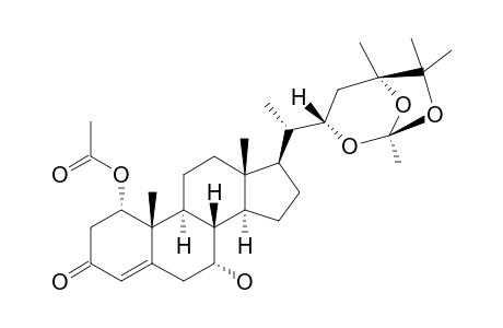 PETUNIASTERONE-S;(22R,24R)-1-ALPHA-ACETOXY-7-ALPHA,22,24,25-TETRAHYDROXY-ERGOST-4-EN-3-ONE-22,24,25-ORTHOACETATE