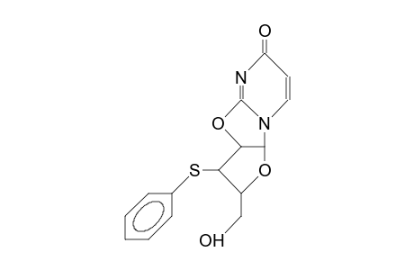 1-(3'-Deoxy-3'-phenylthio-2,2'-O-anhydro-B-D-lyxo-furanosyl)-uracil