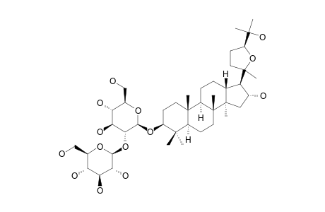 OPERCULINOSIDE_C;(20-S,24-S)-20,24-EPOXY-3-BETA,16-ALPHA,25-TRIHYDROXYDAMMARANE_3-O-BETA-D-GLUCOPYRANOSYL