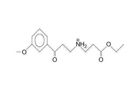 N-(B-[3-Methoxy-benzoyl]-ethyl)-B-alanine ethyl ester cation
