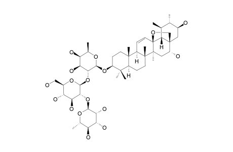 ROTUNDIFOLIOSIDE-F;#9;13-BETA,28-EPOXY-16-ALPHA,21-BETA-DIHYDROXY-URS-11-EN-3-BETA-YL-ALPHA-L-RHAMNOPYRANOSYL-(1->2)-BETA-D-GLUCOPYRANOSYL-(1->2)-BETA-D-FUCOP