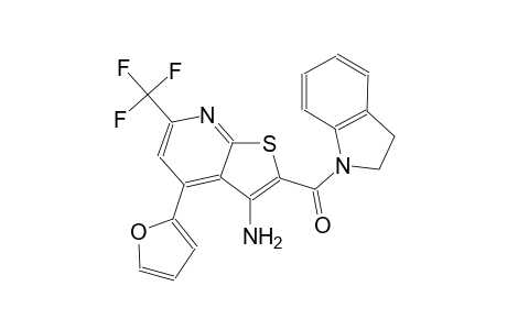 2-(2,3-dihydro-1H-indol-1-ylcarbonyl)-4-(2-furyl)-6-(trifluoromethyl)thieno[2,3-b]pyridin-3-ylamine