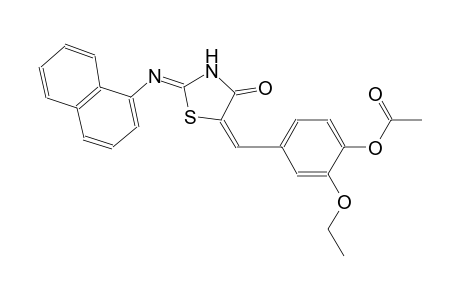 2-ethoxy-4-{(E)-[(2Z)-2-(1-naphthylimino)-4-oxo-1,3-thiazolidin-5-ylidene]methyl}phenyl acetate