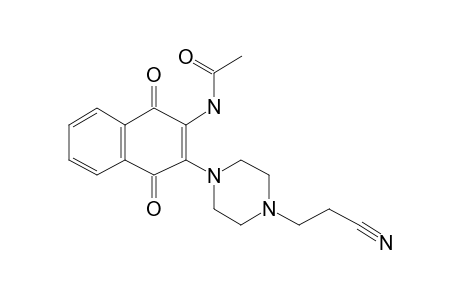 2-Acetylamino-3-[4-(2-cyanoethyl)piperazino]naphthoquinone