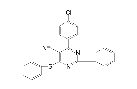 4-(p-CHLOROPHENYL)-2-PHENYL-6-(PHENYLTHIO)-5-PYRIMIDINECARBONITRILE