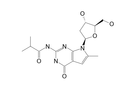 2-ISOBUTYRYLAMINO-5-(2-DEOXY-BETA-D-ERYTHRO-PENTOFURANOSYL)-7H-6-METHYL-PYRROLO-[2,3-D]-PYRIMIDIN-4(3H)-ONE