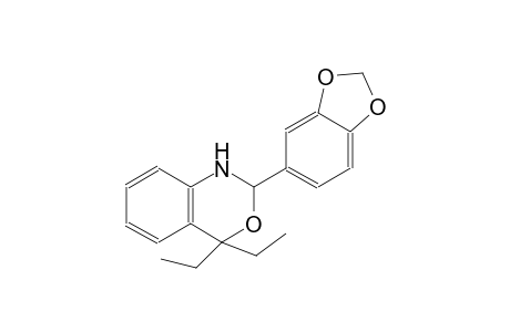 2H-3,1-benzoxazine, 2-(1,3-benzodioxol-5-yl)-4,4-diethyl-1,4-dihydro-