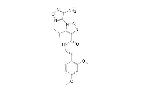 1-(4-amino-1,2,5-oxadiazol-3-yl)-N'-[(E)-(2,4-dimethoxyphenyl)methylidene]-5-isopropyl-1H-1,2,3-triazole-4-carbohydrazide