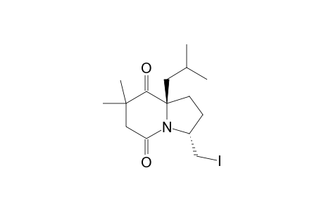 (6R*,9R*)-1-Aza-9-(iodomethyl)-6-isobutyl-4,4-dimethylbicyclo[4.,3.0]nonan-2,5-dione