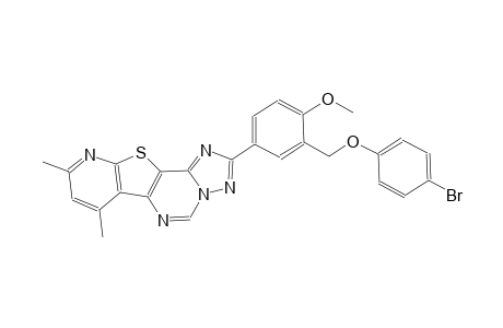 2-{3-[(4-bromophenoxy)methyl]-4-methoxyphenyl}-7,9-dimethylpyrido[3',2':4,5]thieno[2,3-e][1,2,4]triazolo[1,5-c]pyrimidine