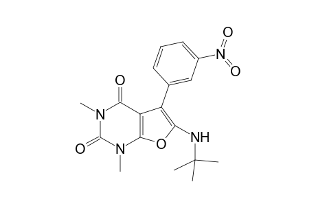 6-[t-Butylamino]-1,3-dimethyl-5-(3'-nitrophenyl)-furo[2,3-d]pyrimidine-2,4(11H,3H)-dione