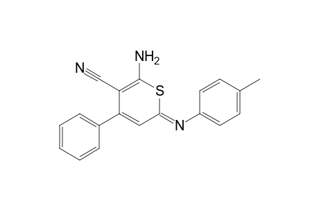 2H-Thiopyran-5-carbonitrile, 6-amino-2-[(4-methylphenyl)imino]-4-phenyl-