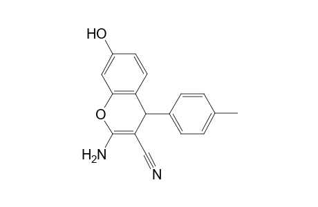 2-Amino-7-hydroxy-4-(4-methylphenyl)-4H-chromene-3-carbonitrile