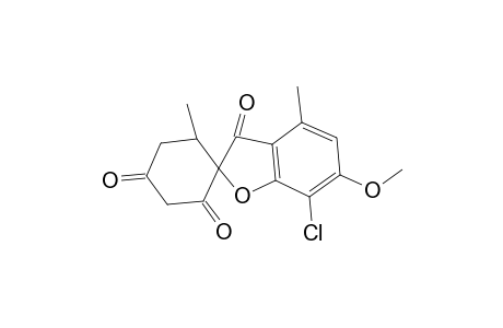 Spiro[benzofuran-2(3H),1'-cyclohexane]-2',3,4'-trione, 7-chloro-6-methoxy-4,6'-dimethyl-