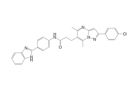 pyrazolo[1,5-a]pyrimidine-6-propanamide, N-[4-(1H-benzimidazol-2-yl)phenyl]-2-(4-chlorophenyl)-5,7-dimethyl-