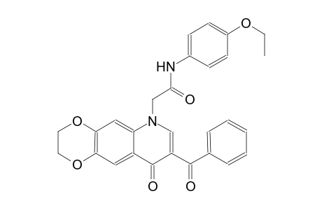 [1,4]dioxino[2,3-g]quinoline-6-acetamide, 8-benzoyl-N-(4-ethoxyphenyl)-2,3,6,9-tetrahydro-9-oxo-