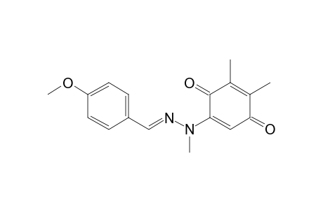 2,3-Dimethyl-5-[methyl-[(E)-p-anisylideneamino]amino]-p-benzoquinone
