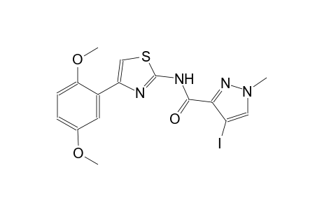 N-[4-(2,5-dimethoxyphenyl)-1,3-thiazol-2-yl]-4-iodo-1-methyl-1H-pyrazole-3-carboxamide