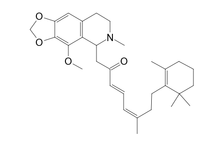 (3E,5Z)-1-(4-methoxy-6-methyl-7,8-dihydro-5H-[1,3]dioxolo[4,5-g]isoquinolin-5-yl)-6-methyl-8-(2,6,6-trimethyl-1-cyclohexenyl)-2-octa-3,5-dienone