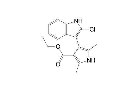 4-(2-Chloro-1H-indol-3-yl)-2,5-dimethyl-1H-pyrrole-3-carboxylic acid ethyl ester