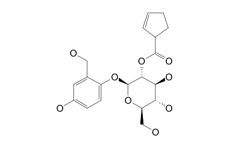 SCOLOPOSIDE-B;2-(2-CYCLOPENT-2-ENOYL-BETA-GLUCOPYRANOSYLOXY)-5-HYDROXYBENZYL-ALCOHOL