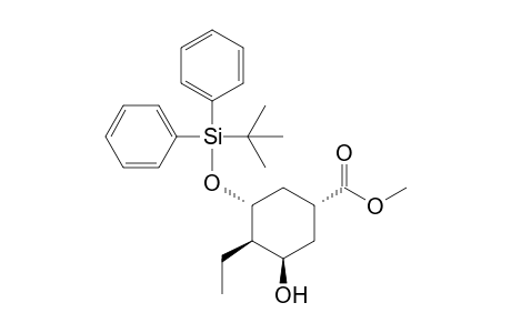 (1R,3R,4R,5R)-5-t-Butyldiphenylsilyloxy-3-hydroxy-4-ethyl-1-(methoxycarbonyl)cyclohexane