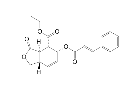 4-Isobenzofurancarboxylic acid, 1,3,3a,4,5,7a-hexahydro-3-oxo-5-[(1-oxo-3-phenyl-2-propenyl)oxy]-, ethyl ester, (3a.alpha.,4.alpha.,5.alpha.,7a.beta.)-(.+-.)-