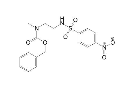 Carbamic acid, N-methyl-N-[2-[[(4-nitrophenyl)sulfonyl]amino]ethyl]-, phenylmethyl ester