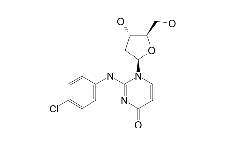 1-(2-DEOXY-BETA-D-RIBOFURANOSYL)-2-(4-CHLOROPHENYLAMINO)-4-PYRIMIDINONE