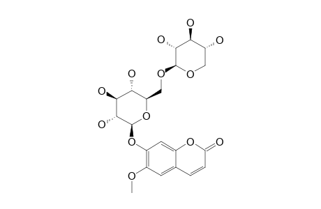 SCOPOLETIN-7-O-BETA-D-XYLOPYRANOSYL-(1->6)-BETA-D-GLUCOPYRANOSIDE