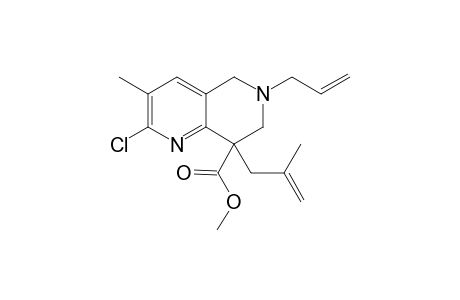 Methyl 6-Allyl-2-chloro-3-methyl-8-(2-methyl-2-propenyl)-5,6,7,8-tetrrahydro-1,6-naphthyridine-8-carboxylate