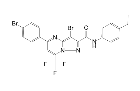 3-bromo-5-(4-bromophenyl)-N-(4-ethylphenyl)-7-(trifluoromethyl)pyrazolo[1,5-a]pyrimidine-2-carboxamide