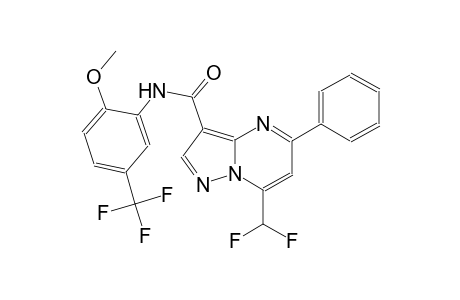 7-(difluoromethyl)-N-[2-methoxy-5-(trifluoromethyl)phenyl]-5-phenylpyrazolo[1,5-a]pyrimidine-3-carboxamide