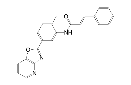 (2E)-N-(2-methyl-5-[1,3]oxazolo[4,5-b]pyridin-2-ylphenyl)-3-phenyl-2-propenamide