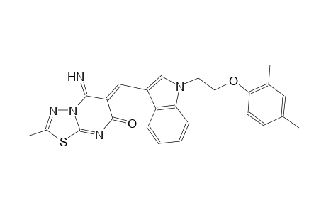 7H-[1,3,4]thiadiazolo[3,2-a]pyrimidin-7-one, 6-[[1-[2-(2,4-dimethylphenoxy)ethyl]-1H-indol-3-yl]methylene]-5,6-dihydro-5-imino-2-methyl-, (6Z)-
