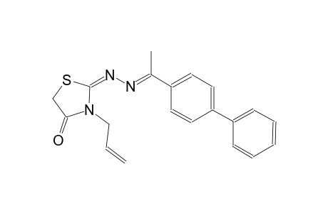 4-thiazolidinone, 2-[(2E)-2-(1-[1,1'-biphenyl]-4-ylethylidene)hydrazono]-3-(2-propenyl)-, (2E)-