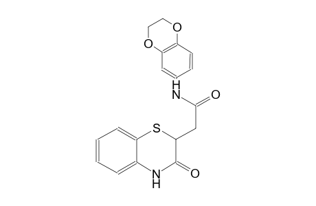 N-(2,3-dihydro-1,4-benzodioxin-6-yl)-2-(3-oxo-3,4-dihydro-2H-1,4-benzothiazin-2-yl)acetamide