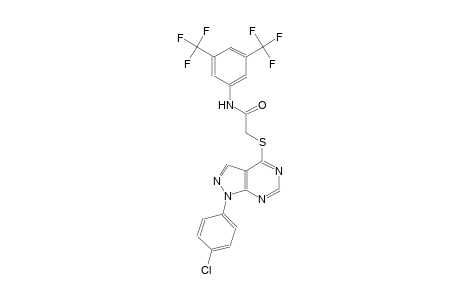 N-[3,5-bis(trifluoromethyl)phenyl]-2-{[1-(4-chlorophenyl)-1H-pyrazolo[3,4-d]pyrimidin-4-yl]sulfanyl}acetamide