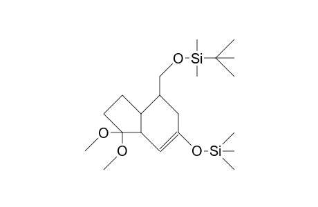 4-([T-Butyl-dimethyl-siloxy]-methyl)-1,1-dimethoxy-6-trimethylsiloxy-3aa, 4a-5,7a-tetrahydro-1H-indan