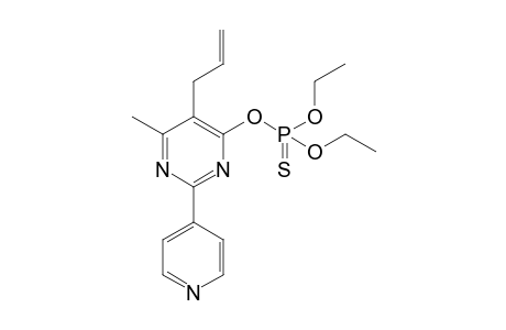 Thiophosphoric acid, o-[5-allyl-6-methyl-2-(4-pyridyl)-4-pyrimidyl] O,O-diethyl ester