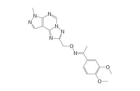(1E)-1-(3,4-dimethoxyphenyl)ethanone O-[(7-methyl-7H-pyrazolo[4,3-e][1,2,4]triazolo[1,5-c]pyrimidin-2-yl)methyl]oxime